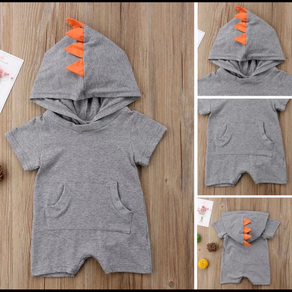 Boutique boys Dino summer romper